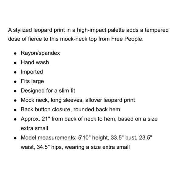 Free People Animal Print Long Sleeve Top - Picture 12 of 12